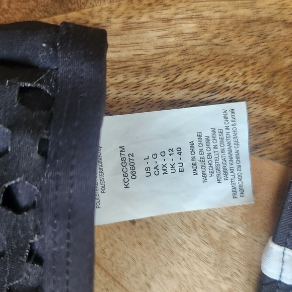 Kenneth Cole Black 2 piece Bathing Suit - Picture 2 of 3